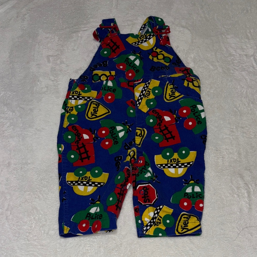 Vintage Zeddy Colorful Kids cars Overalls